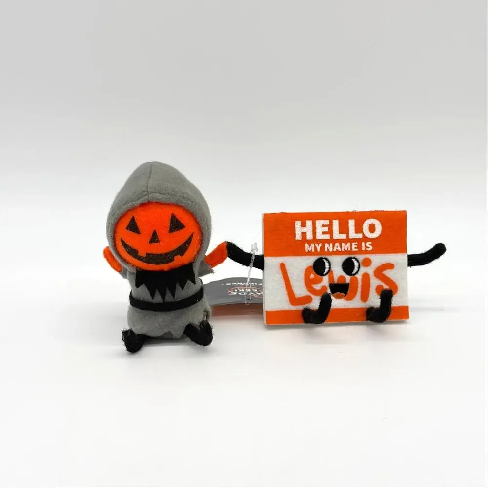 Target Hyde & Eek Lewis Name Tag Halloween Pumpkin Head Ghoul Felt Duo 2025 NEW